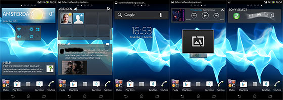 Xperia V Startscherm