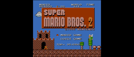 Super Mario Bros. The Lost Levels Titlescreen