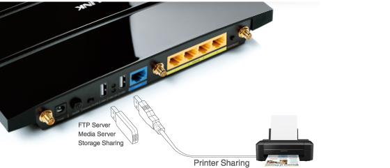 TP Link AC1750 Achterkant