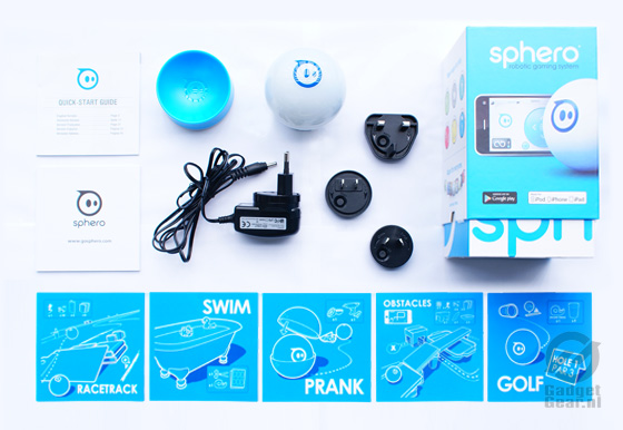 De complete set spulletjes bij aankoop van de Sphero