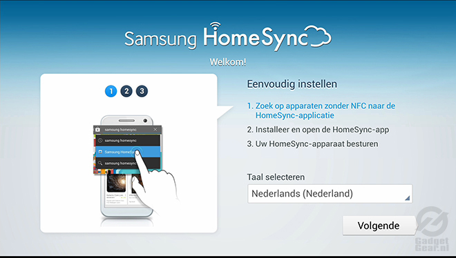 Samsung HomeSync Installatie