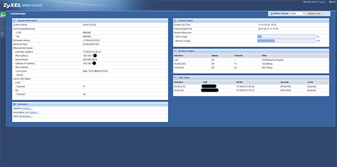 ZyXEL-NWA1123-AC-Dashboard