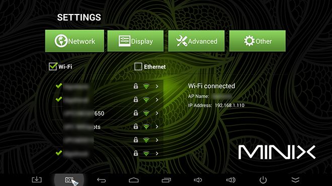 Minix Neo X6 Settings