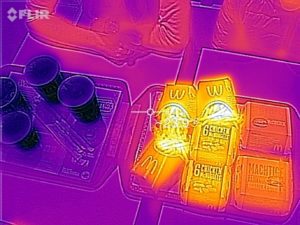 Welke hamburger is warm?