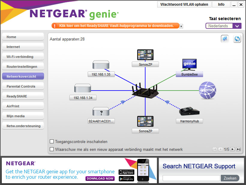 Netgear-Genie-Netwerk