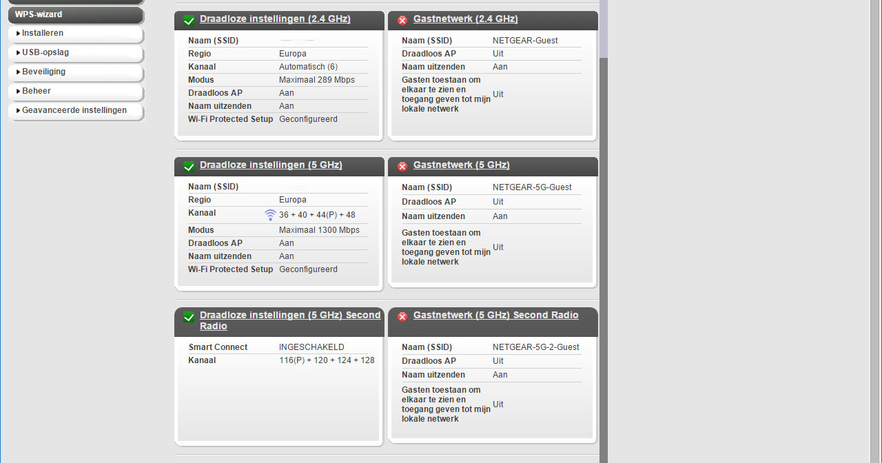 Netgear-Netwerkoverzicht