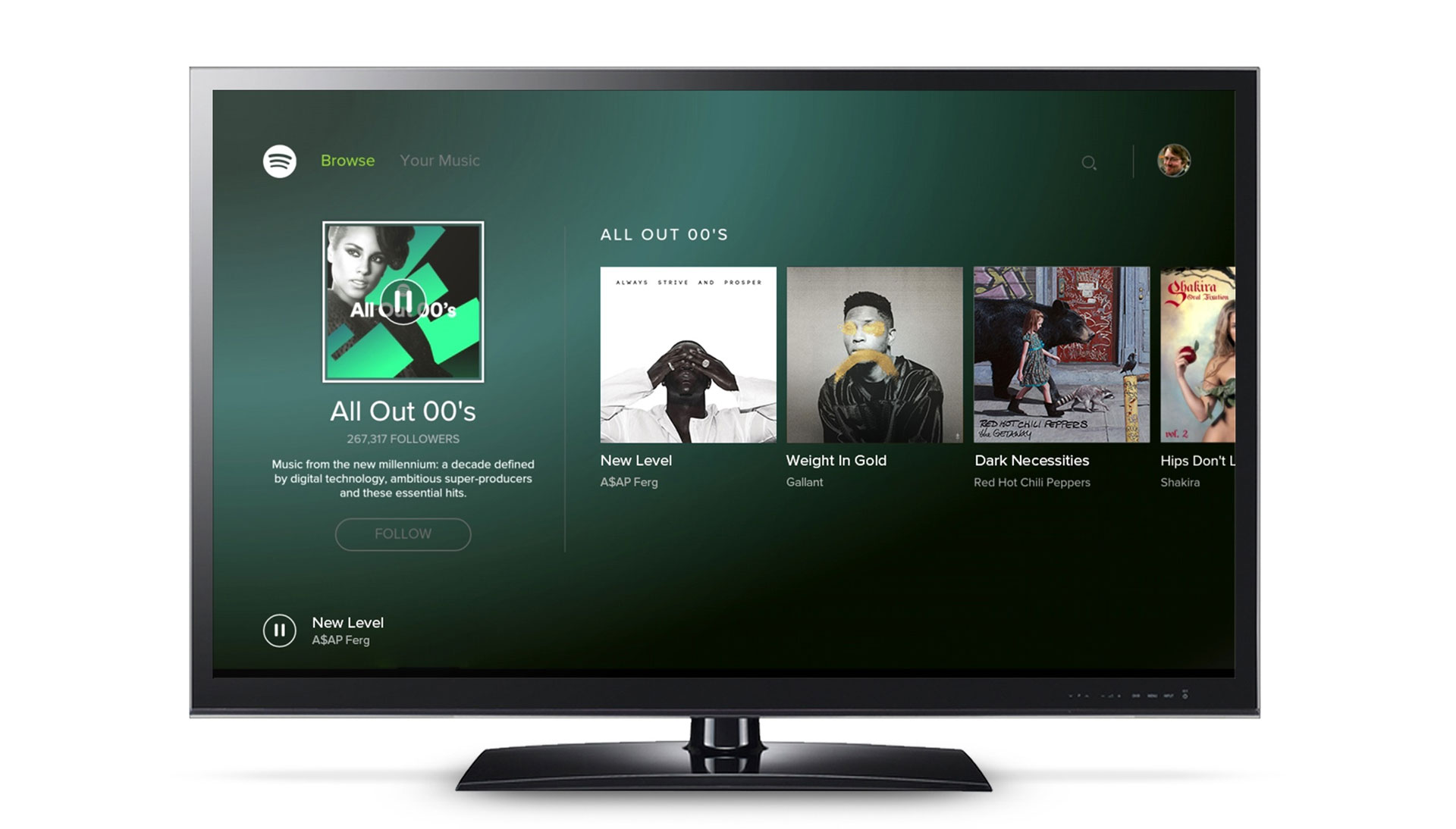 Spotify op Android TV