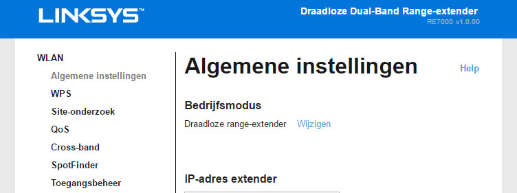 linksys-max-stream-re7000-algemene-instellingen
