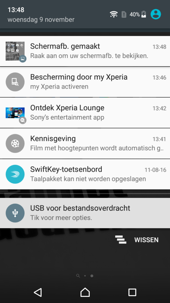 Sony Xperia X Compact Android UI