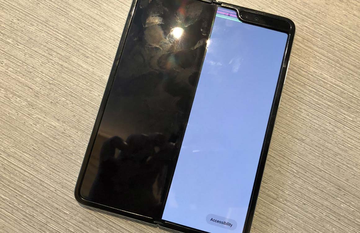 Samsung Galaxy Fold met gebroken display