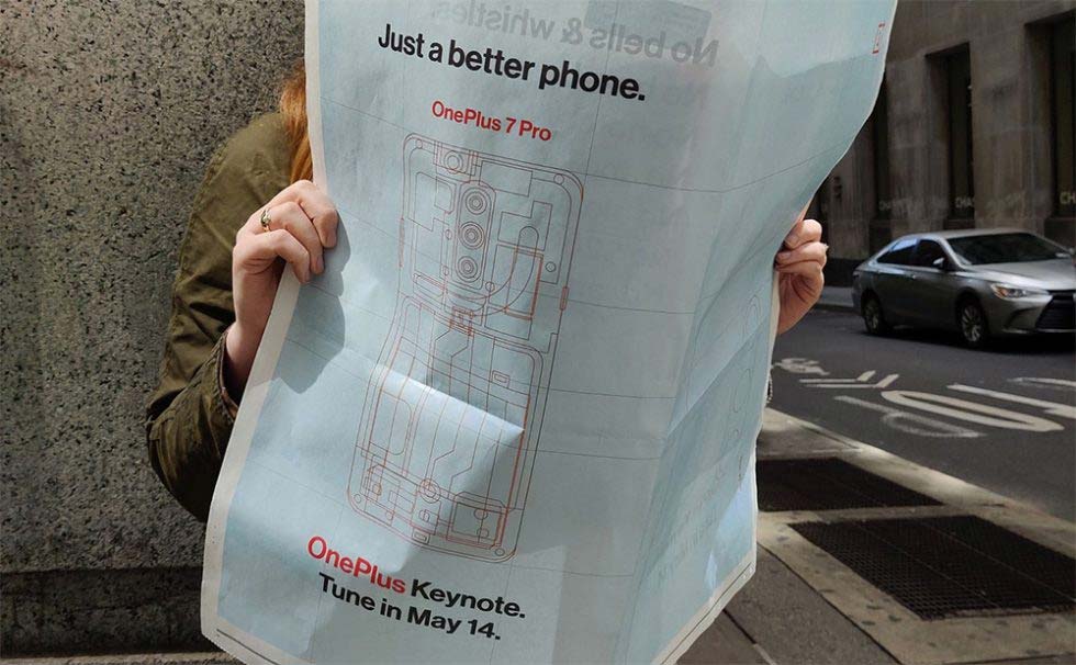 OnePlus advertentie in de New York Times