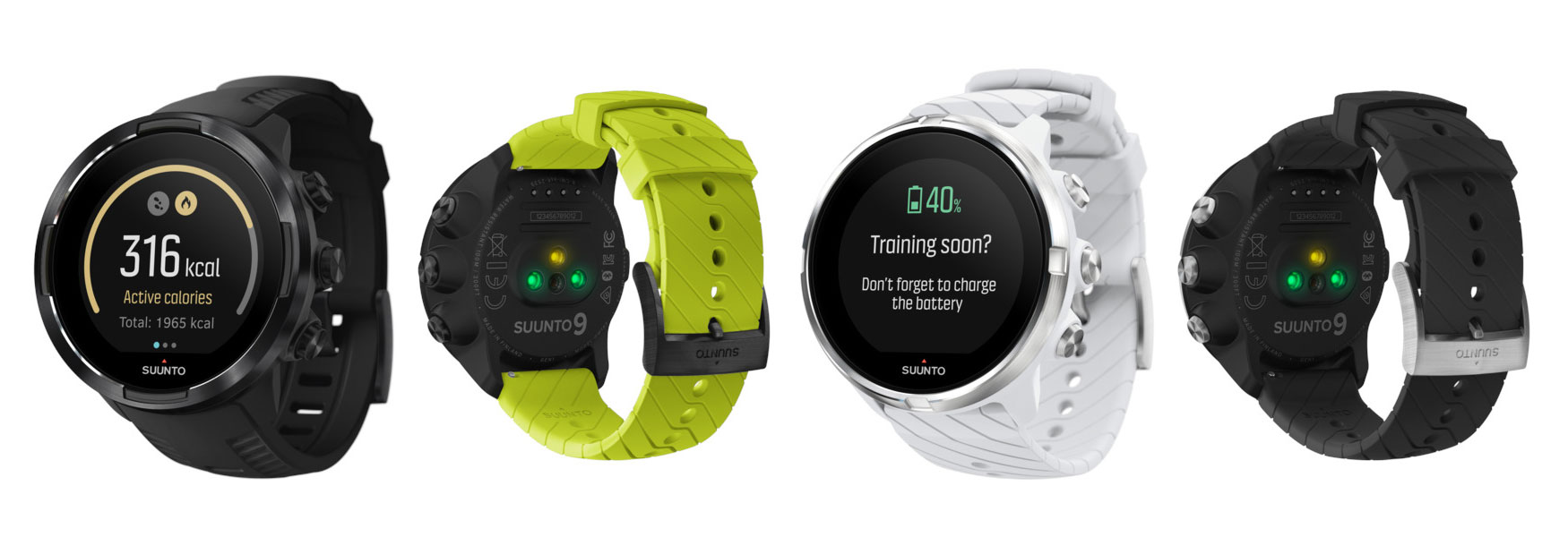 Suunto 9 in verschillende kleuren