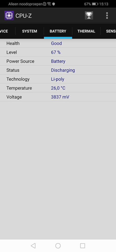 Honor 9X CPU-Z