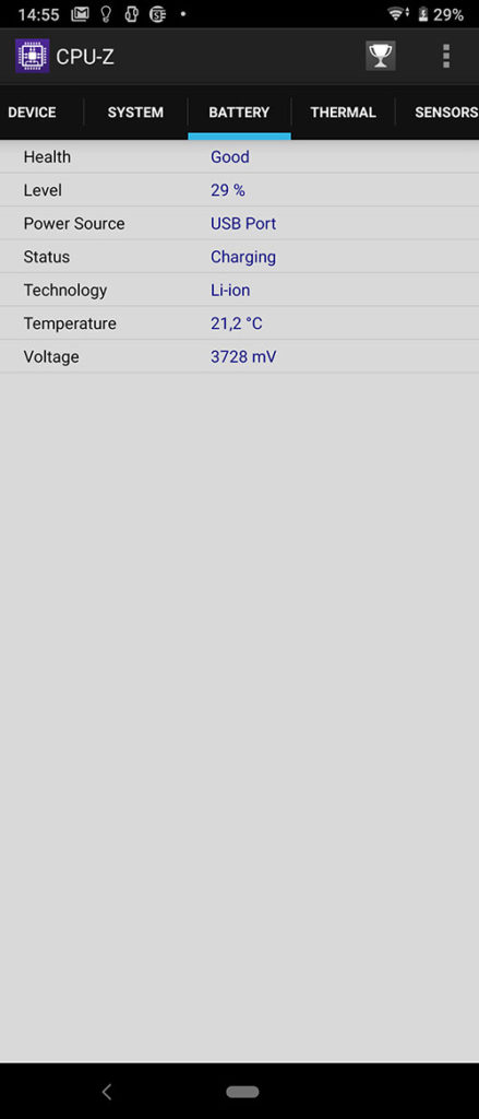 Sony Xperia 5 CPU-Z