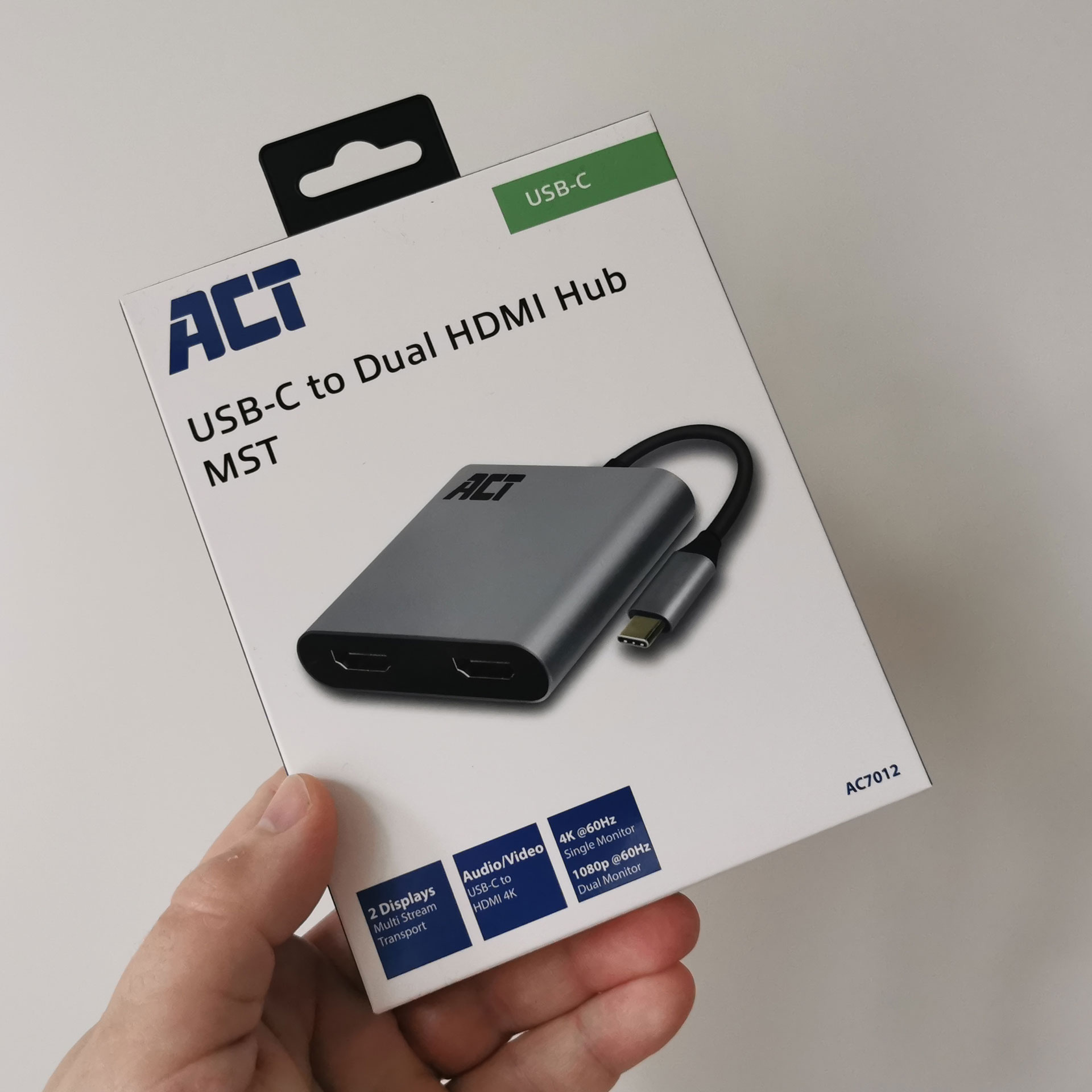 ACT USB-C to Dual HDMI Hub MST Verpakking