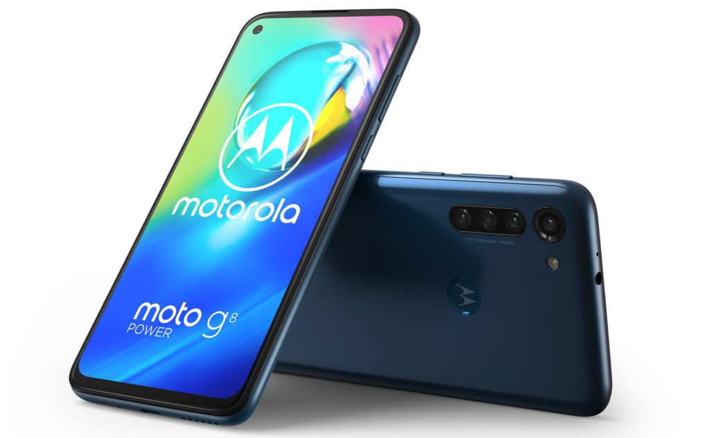 Motorola G8 Power Capri Blue uitvoering