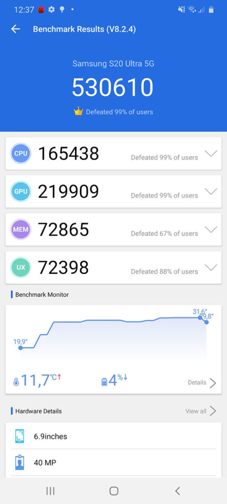 galaxy s20  antutu