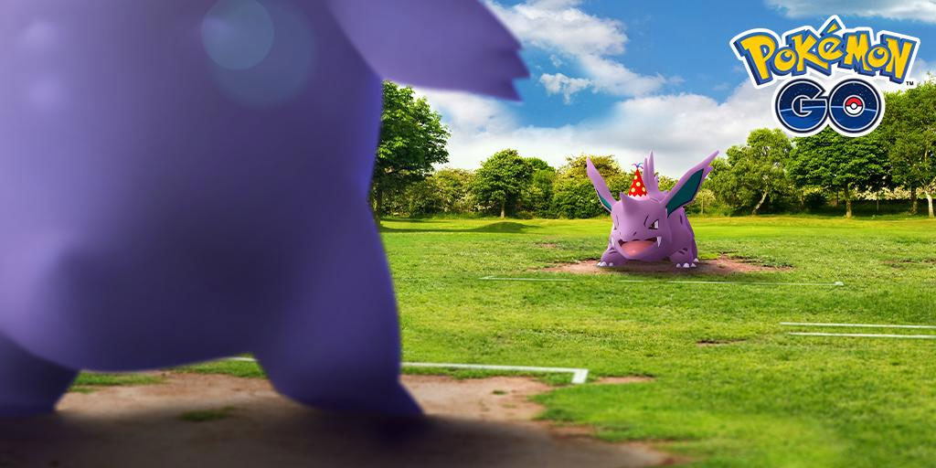 Nidorino en Gengar Raid Day