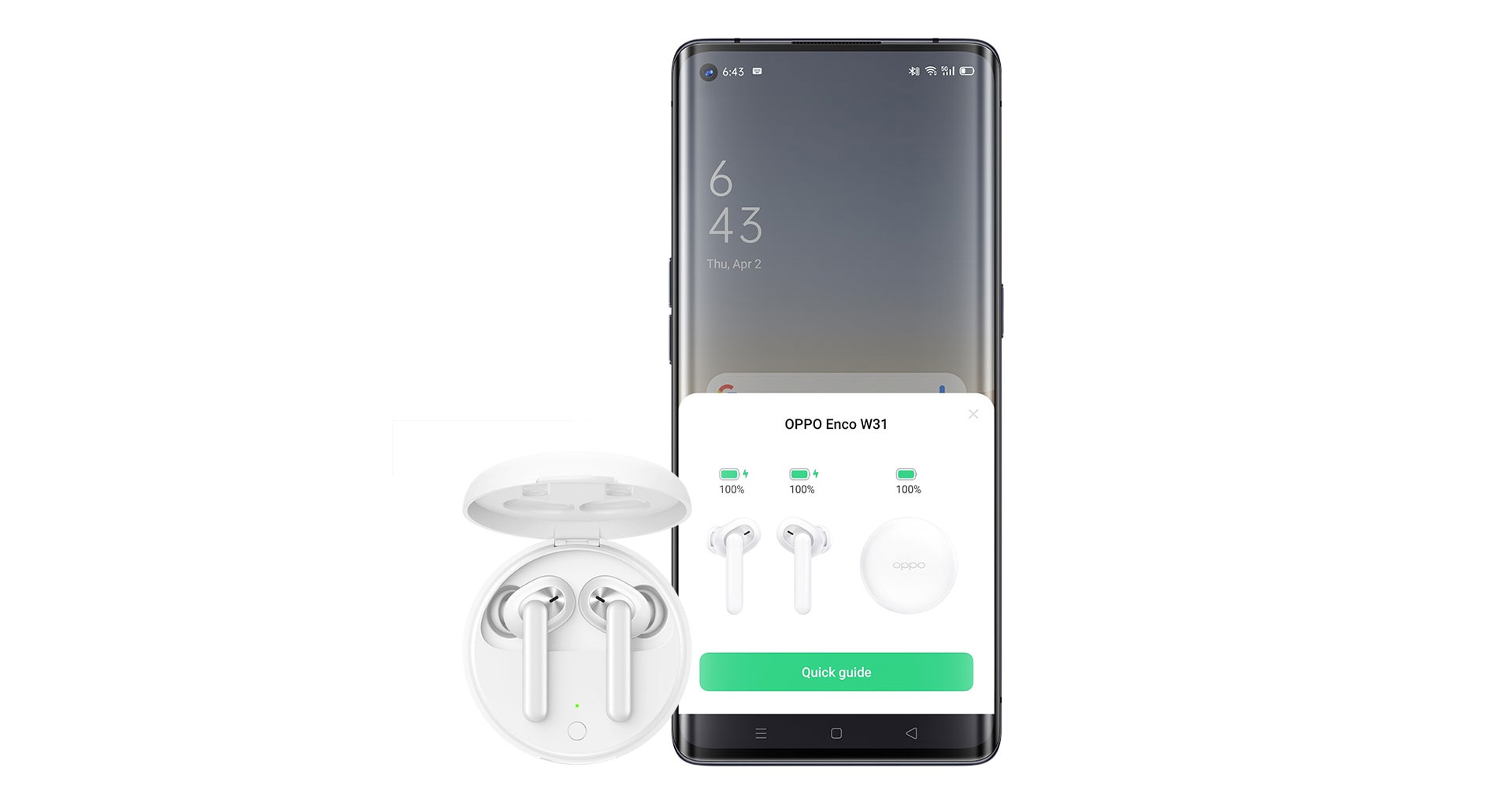 Oppo Enco W31 met de Oppo Find X2 Pro