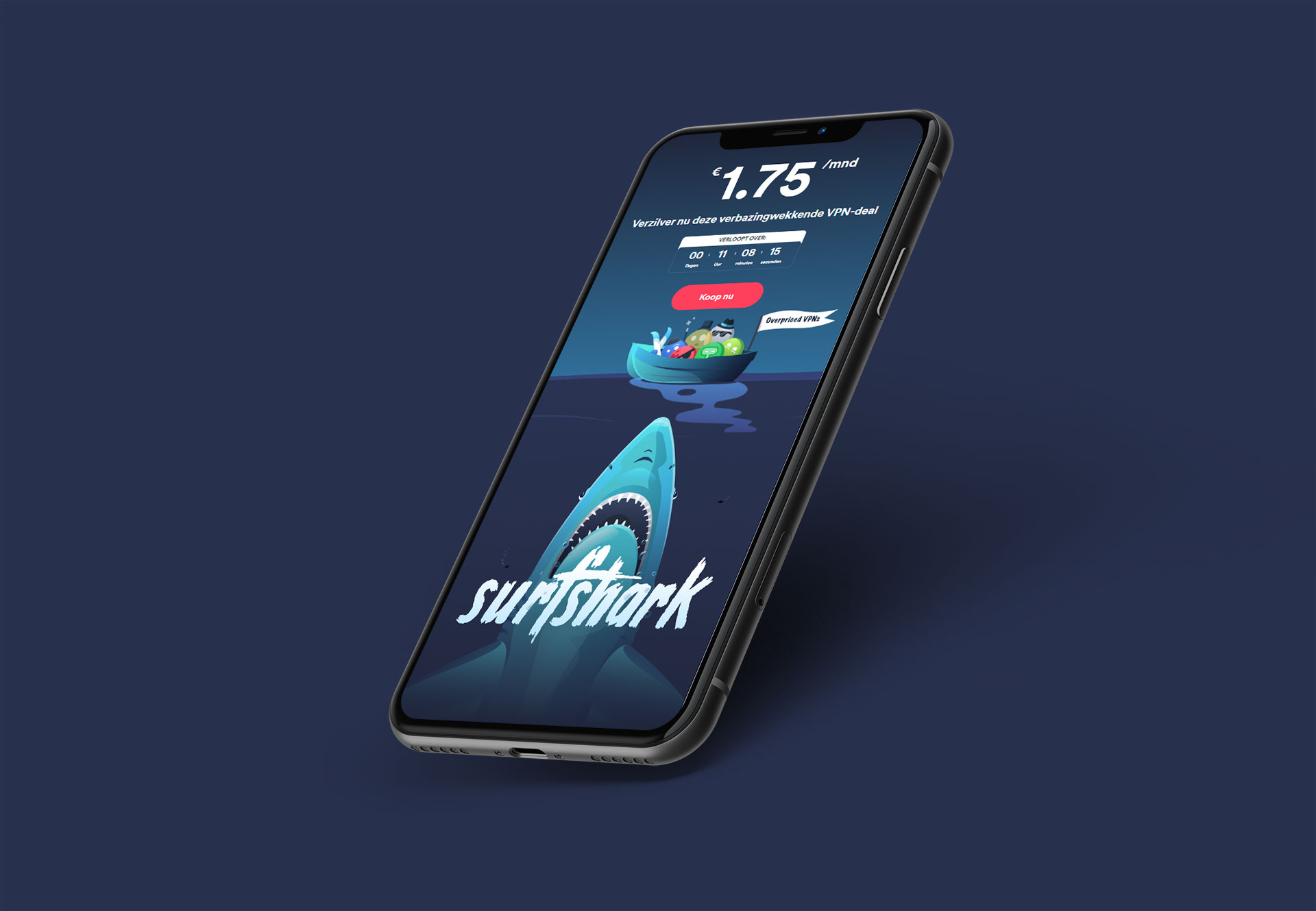 SurfShark op de iPhone XR