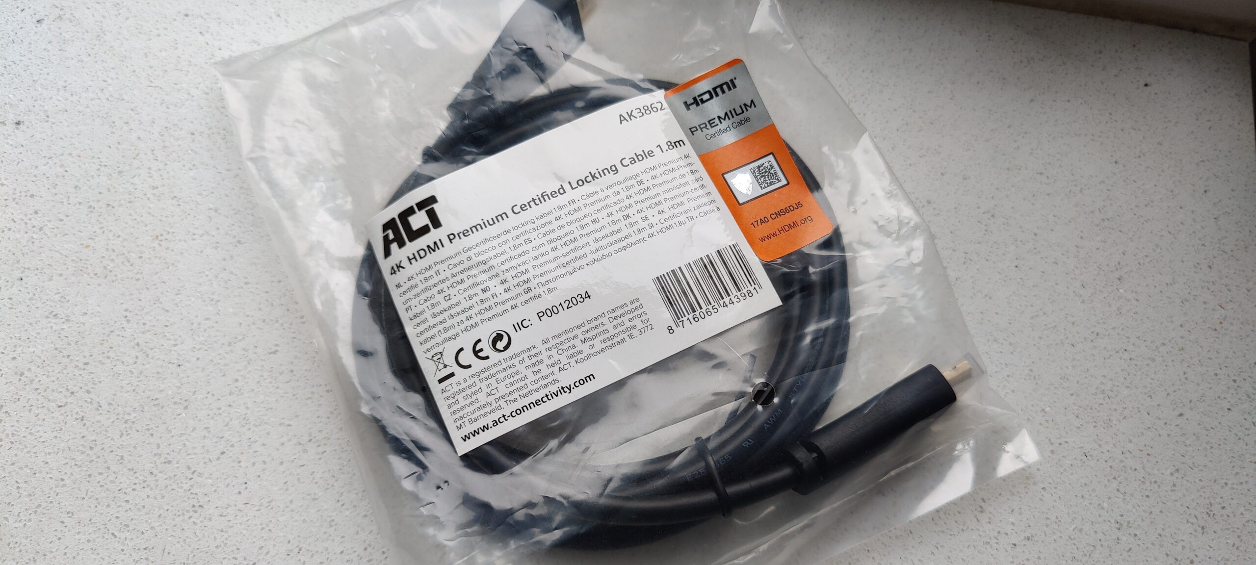 ACT HDMI Premium Certified Cable