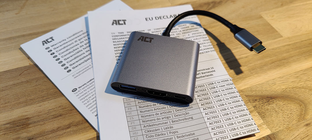 ACT USB-C to HDMI 4K Adapter Uitgepakt