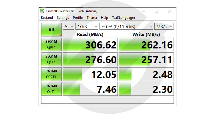 Kingston Canvas React CrystalDiskmark x64 prestaties