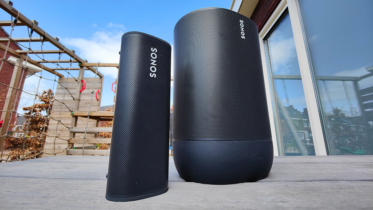 Sonos Roam en Sonos Move naast elkaar