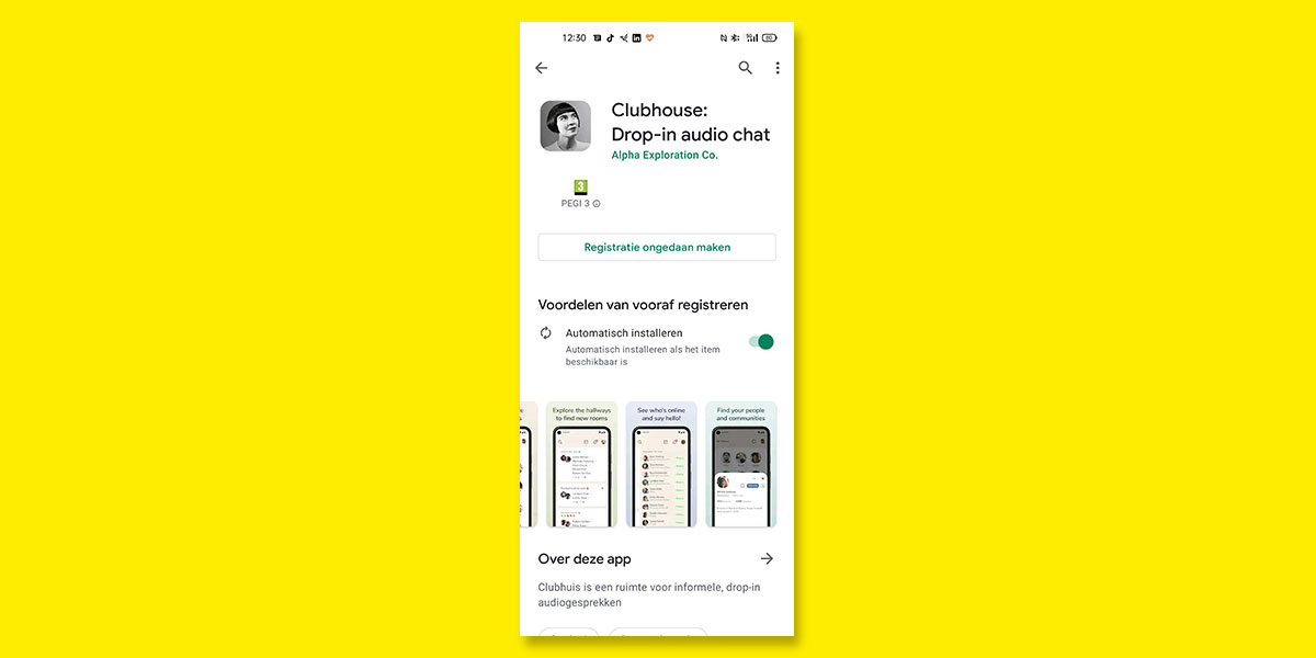 Clubhouse App op Google Play
