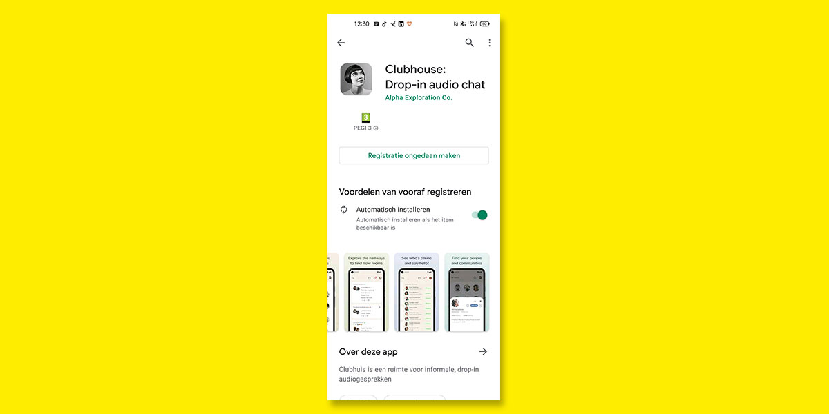 Clubhouse App op Google Play