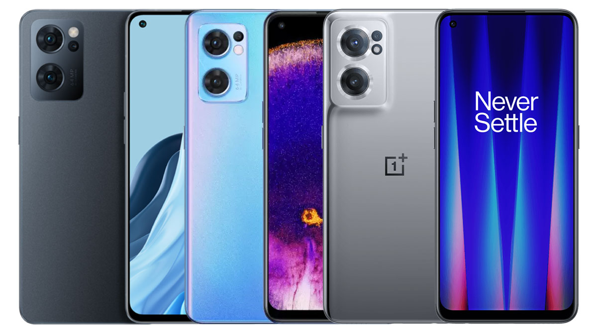 Oppo Reno 7 Find X5 Lite OnePlus Nord CE 2 5G