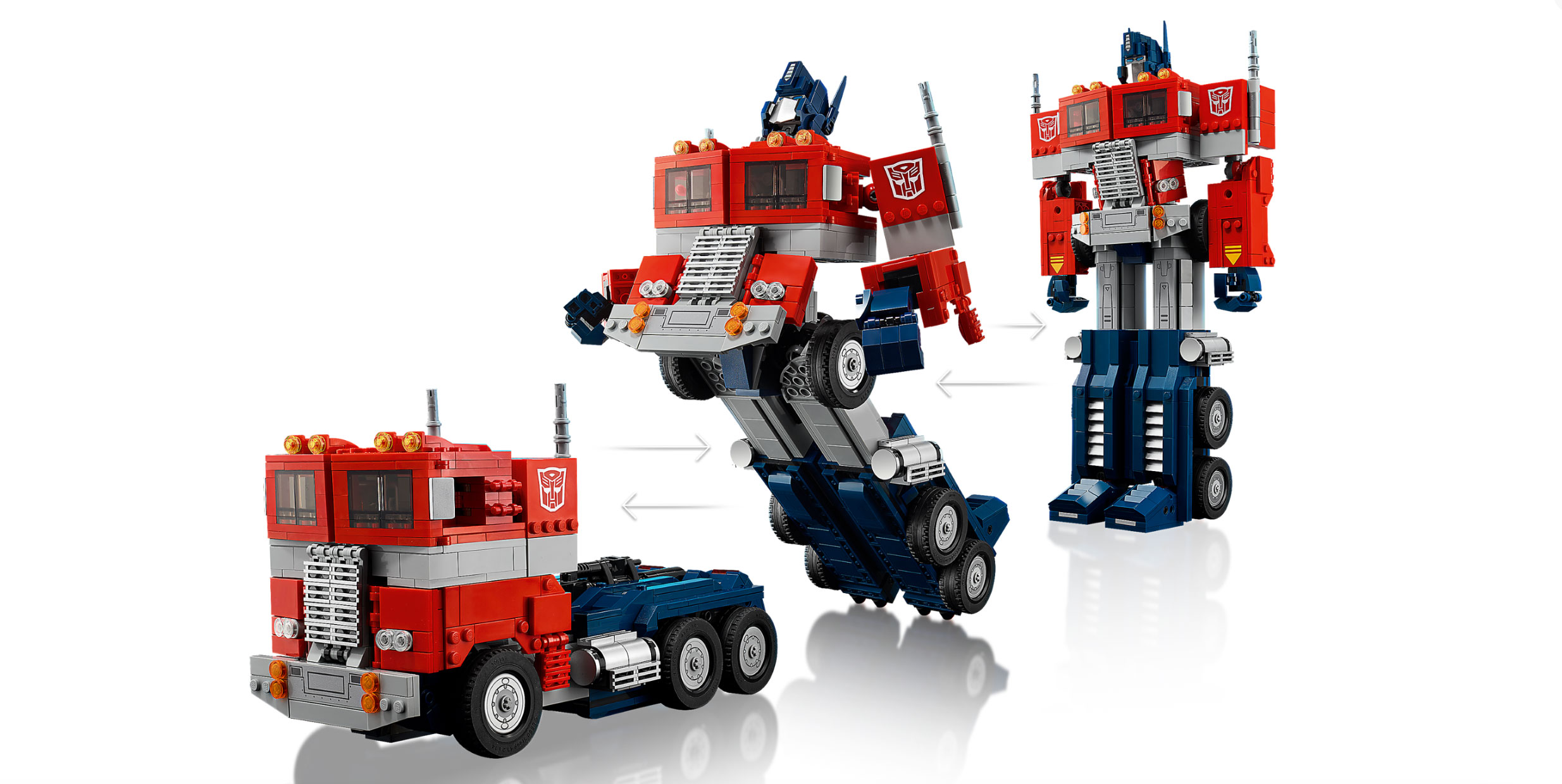 Optimus Prime als robot en vrachtwagen