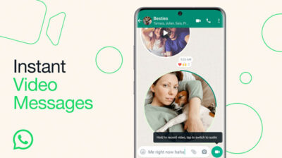 Aankondiging instant video op WhatsApp