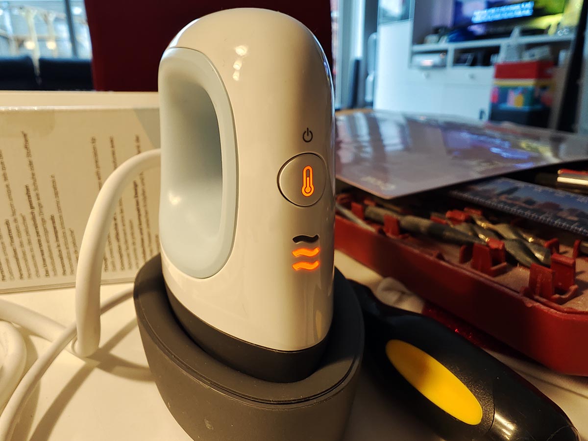 Cricut EasyPress Mini knop en LED indicatie