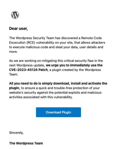 WordPress CVE-2023-45124