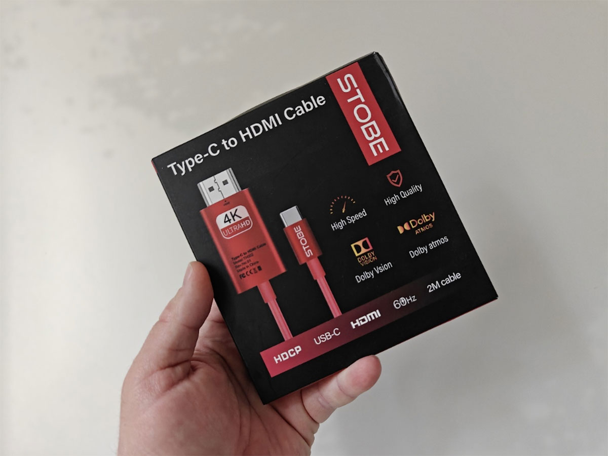 stobe type c to hdmi cable verpakking