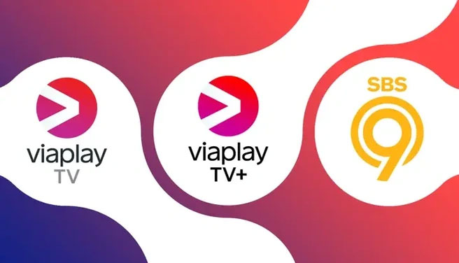 Logo's van Viaplay TV, Viaplay TV+ en SBS9
