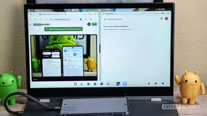 Android 16 in desktop modus