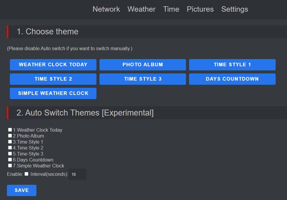 GeekMagic GIFTV Interface