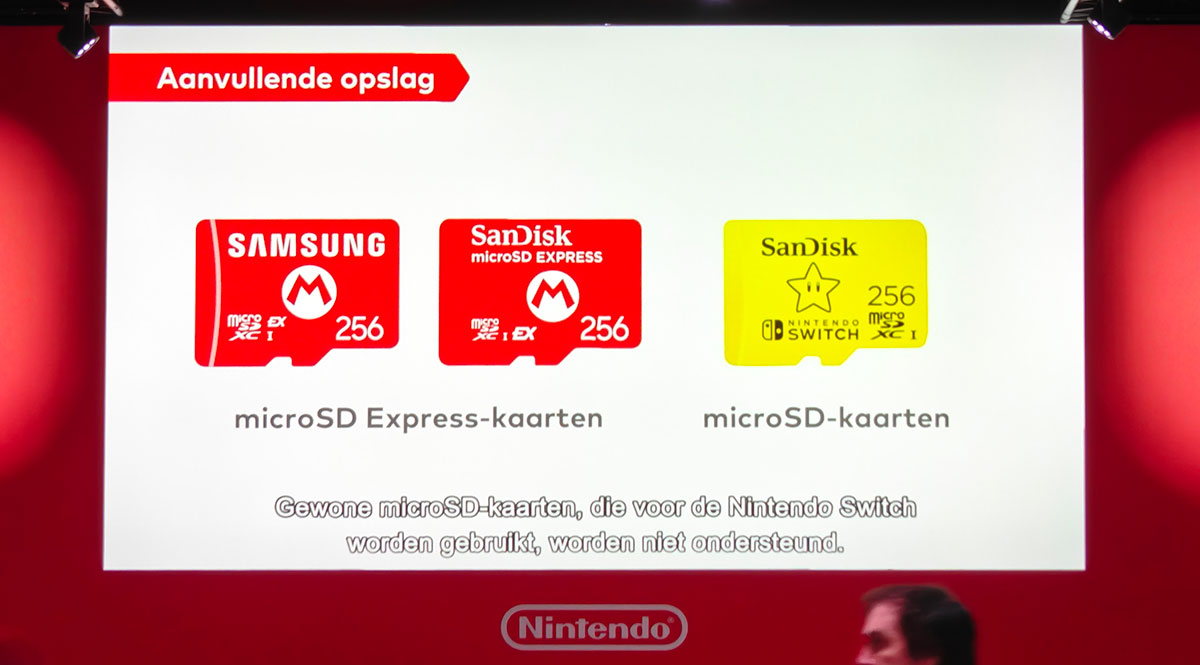 nintendo switch 2 ondersteuning voor microsd kaarten