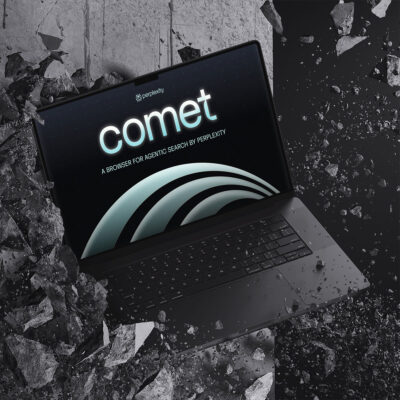 Perplexity Comet browser op een macBook