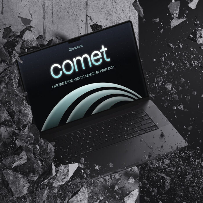 Perplexity Comet browser op een macBook