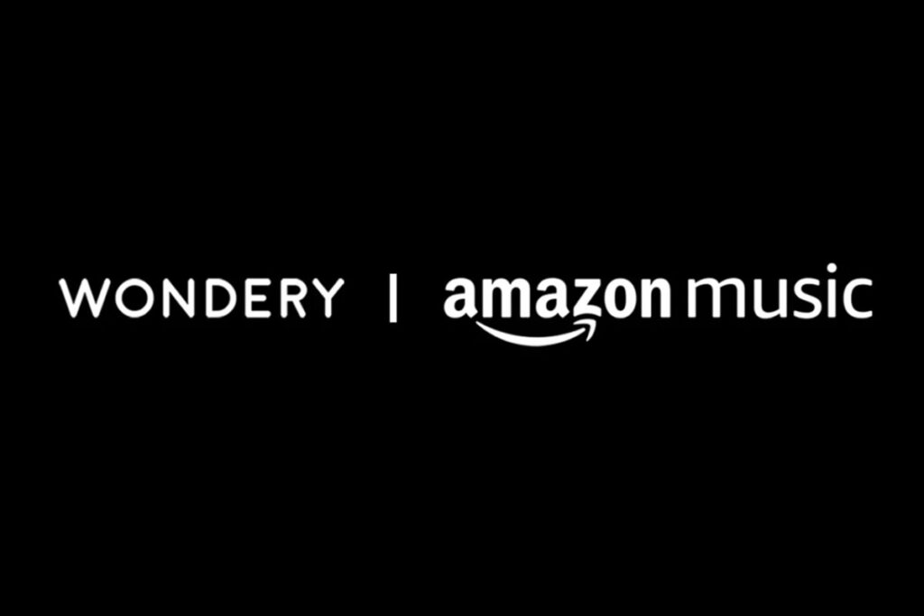 Amazon Music Wondery logo's