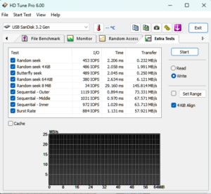 hdtune extra test write