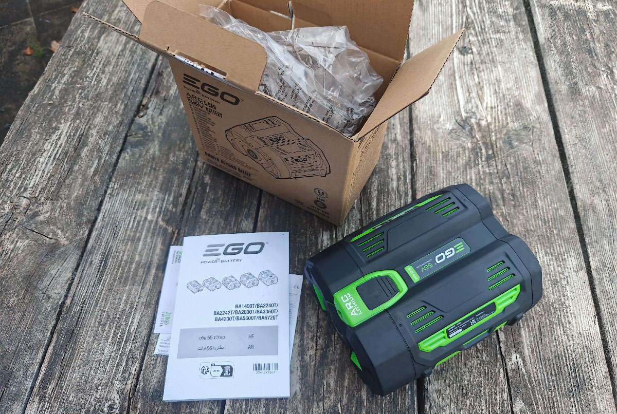 EGO Power+ BA2800T Uitgepakt