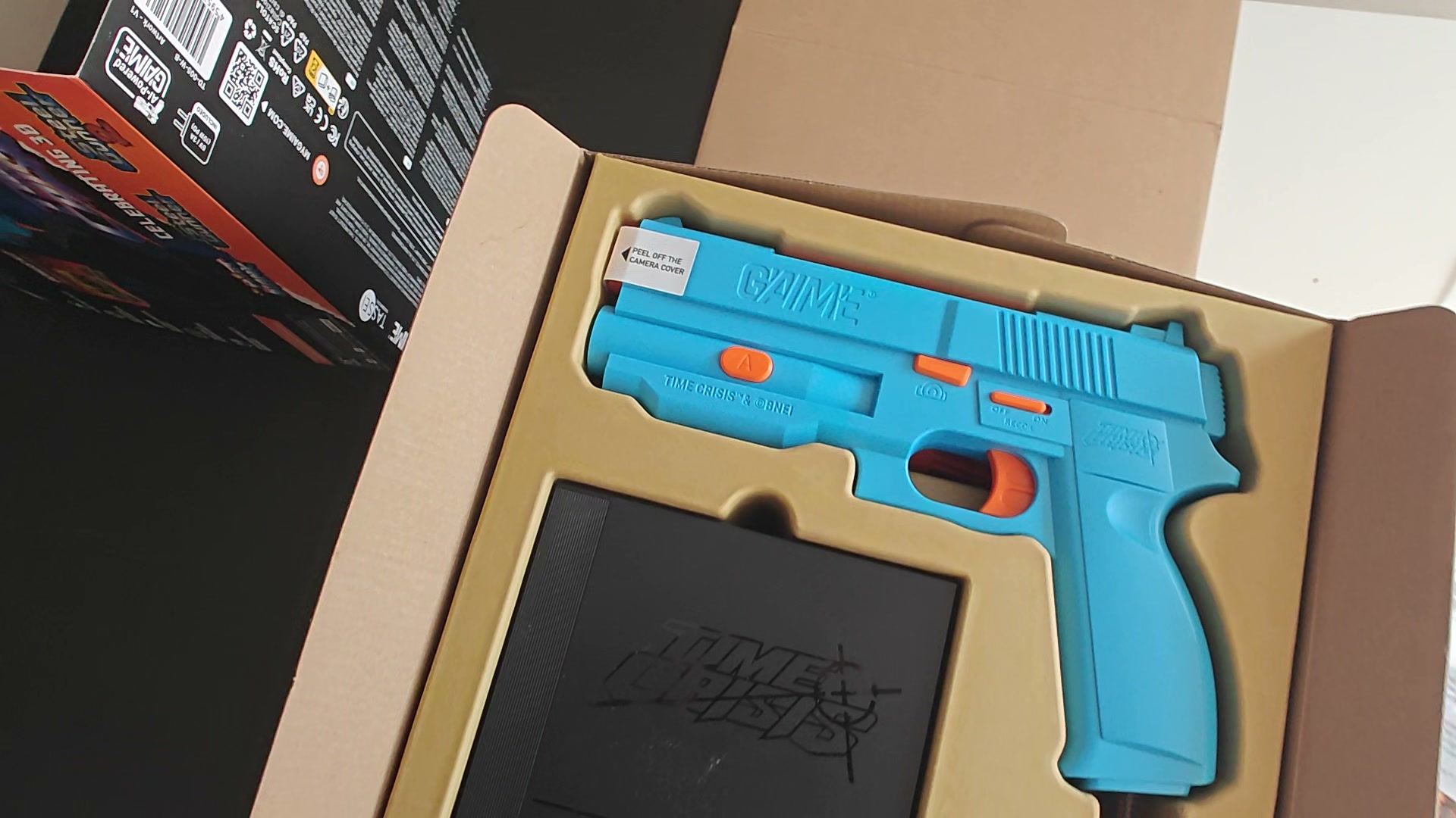 time crisis unboxing gun in de verpakking